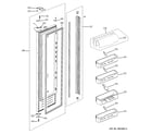 GE PSB42LSRBV fresh food door diagram