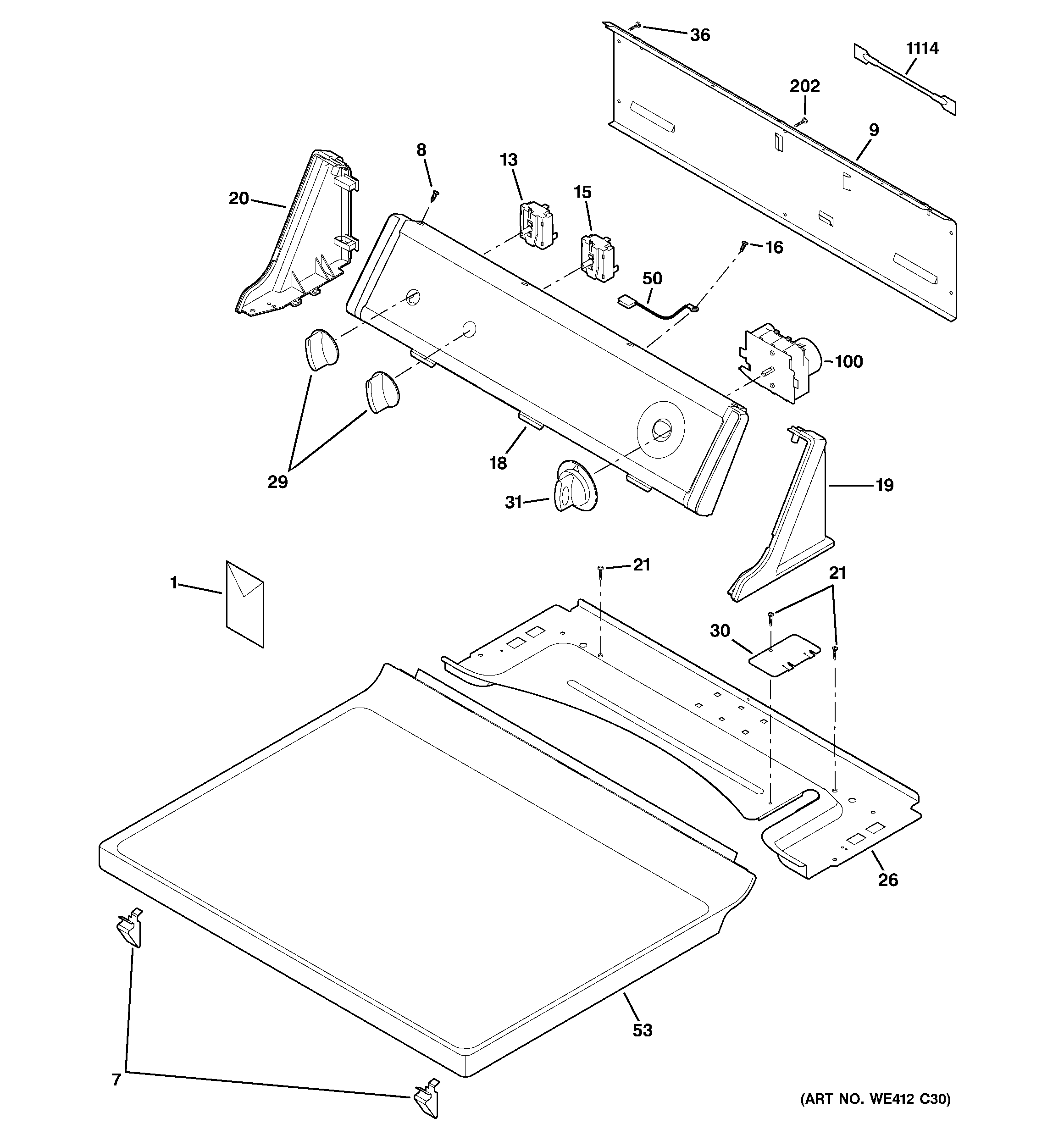 CONTROLS & TOP PANEL