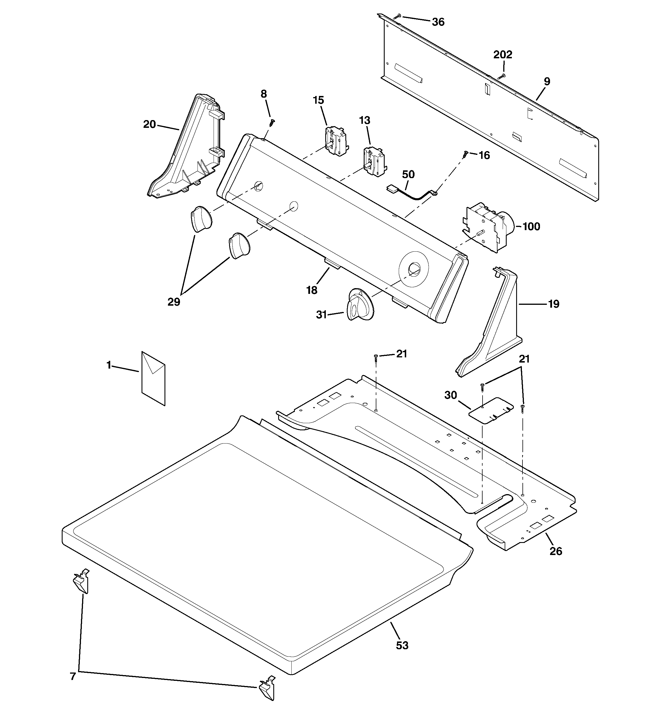 CONTROLS & TOP PANEL