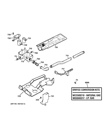 Gas valve & burner assembly