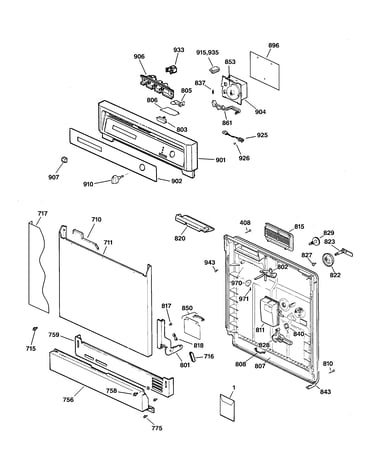 Escutcheon & door assembly