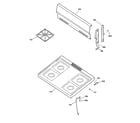 GE JGBS04BEH2CT control panel & cooktop diagram