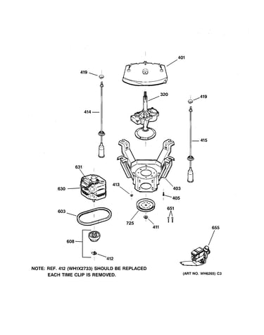 Suspension, pump & drive components