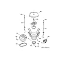 GE WHDSR209D5WW suspension, pump & drive components diagram