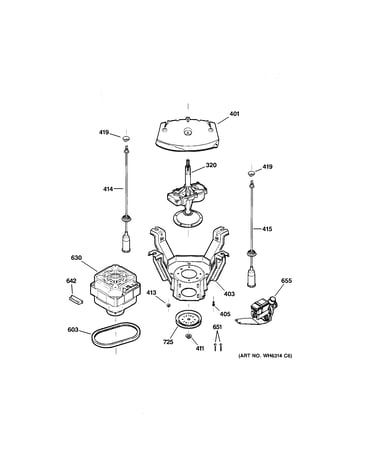 Suspension, pump & drive components