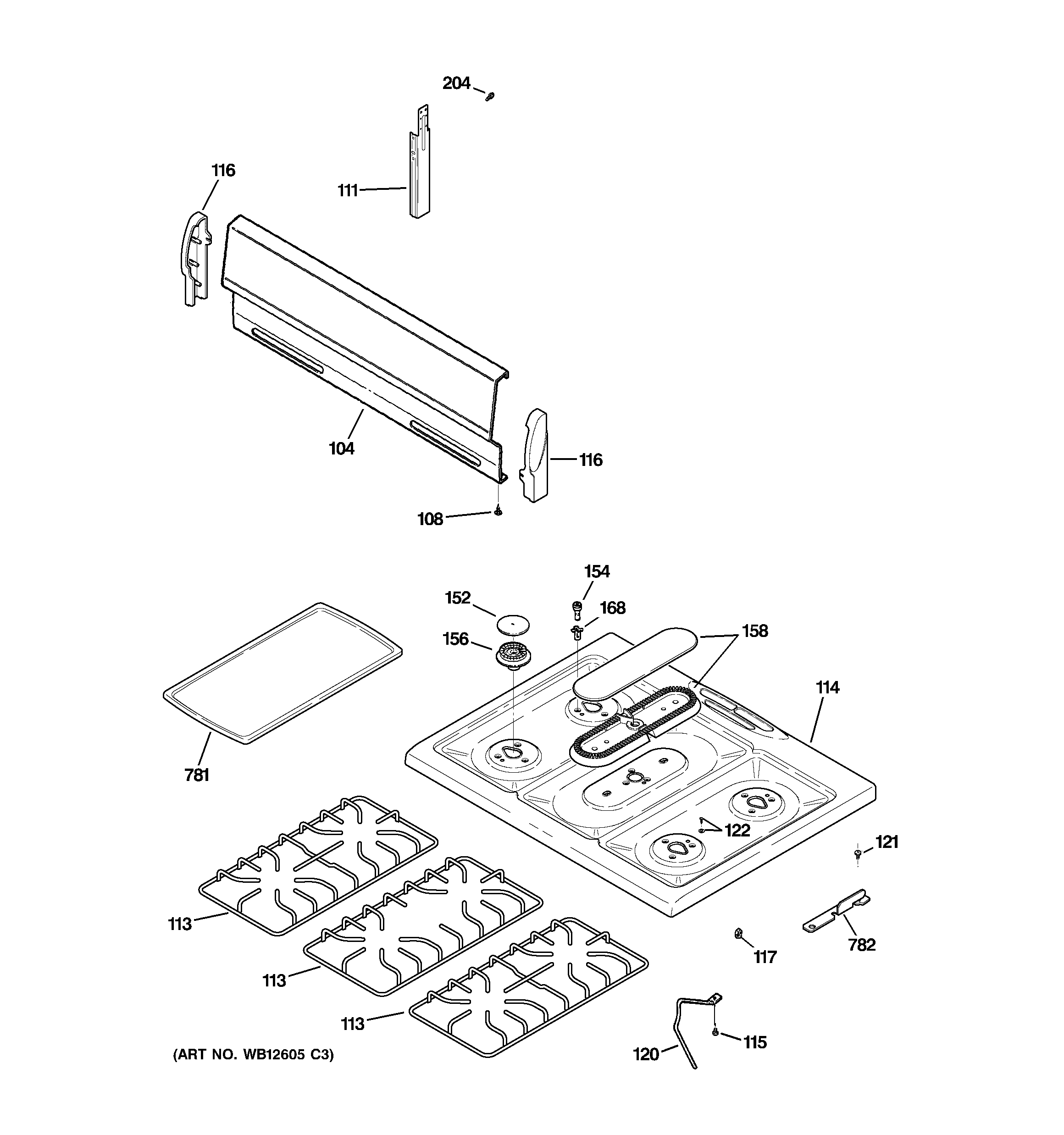 CONTROL PANEL & COOKTOP