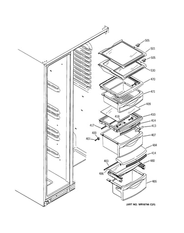 Fresh food shelves