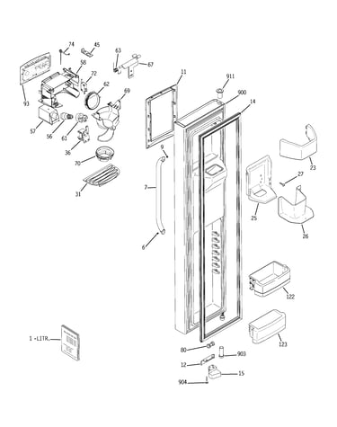 Freezer door