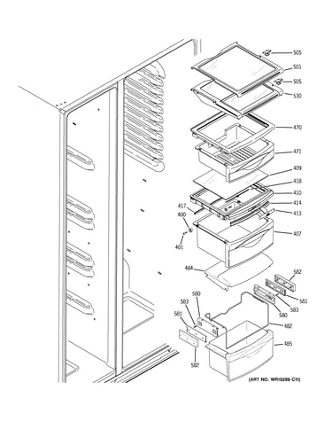 Fresh food shelves