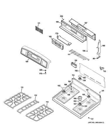 Conrol panel & cooktop