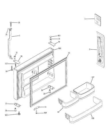 Freezer door