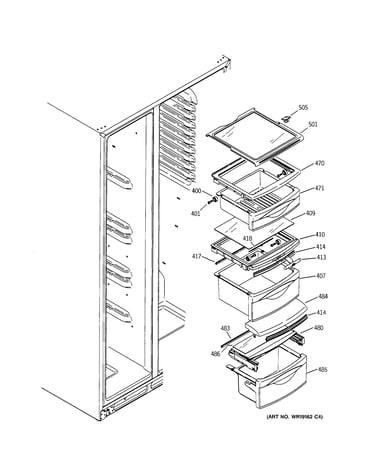 Fresh food shelves