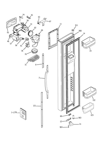 Freezer door