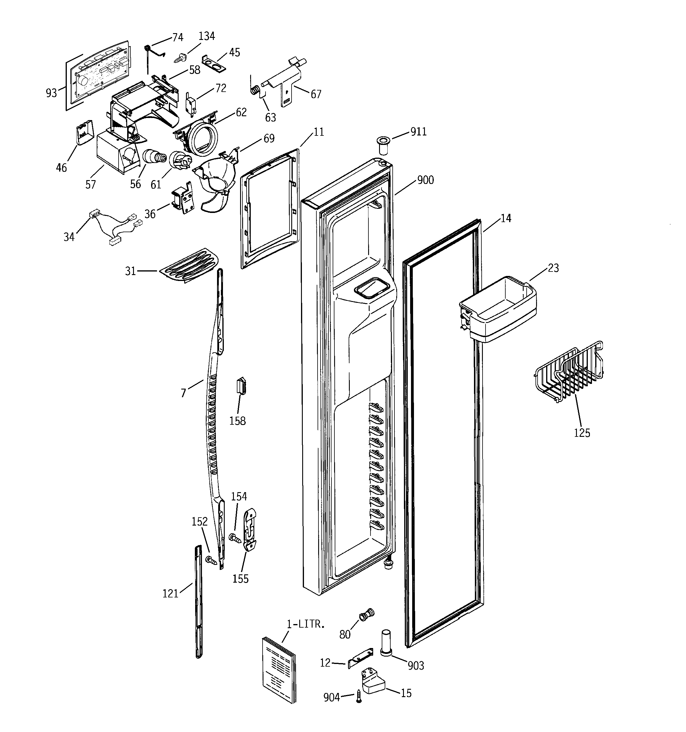 Freezer door