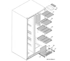 GE GSS25YBSAWW freezer shelves diagram