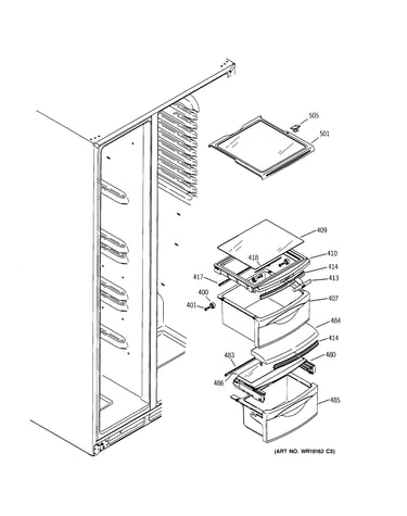 Fresh food shelves