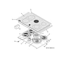 GE JCS968TF5WW cooktop diagram