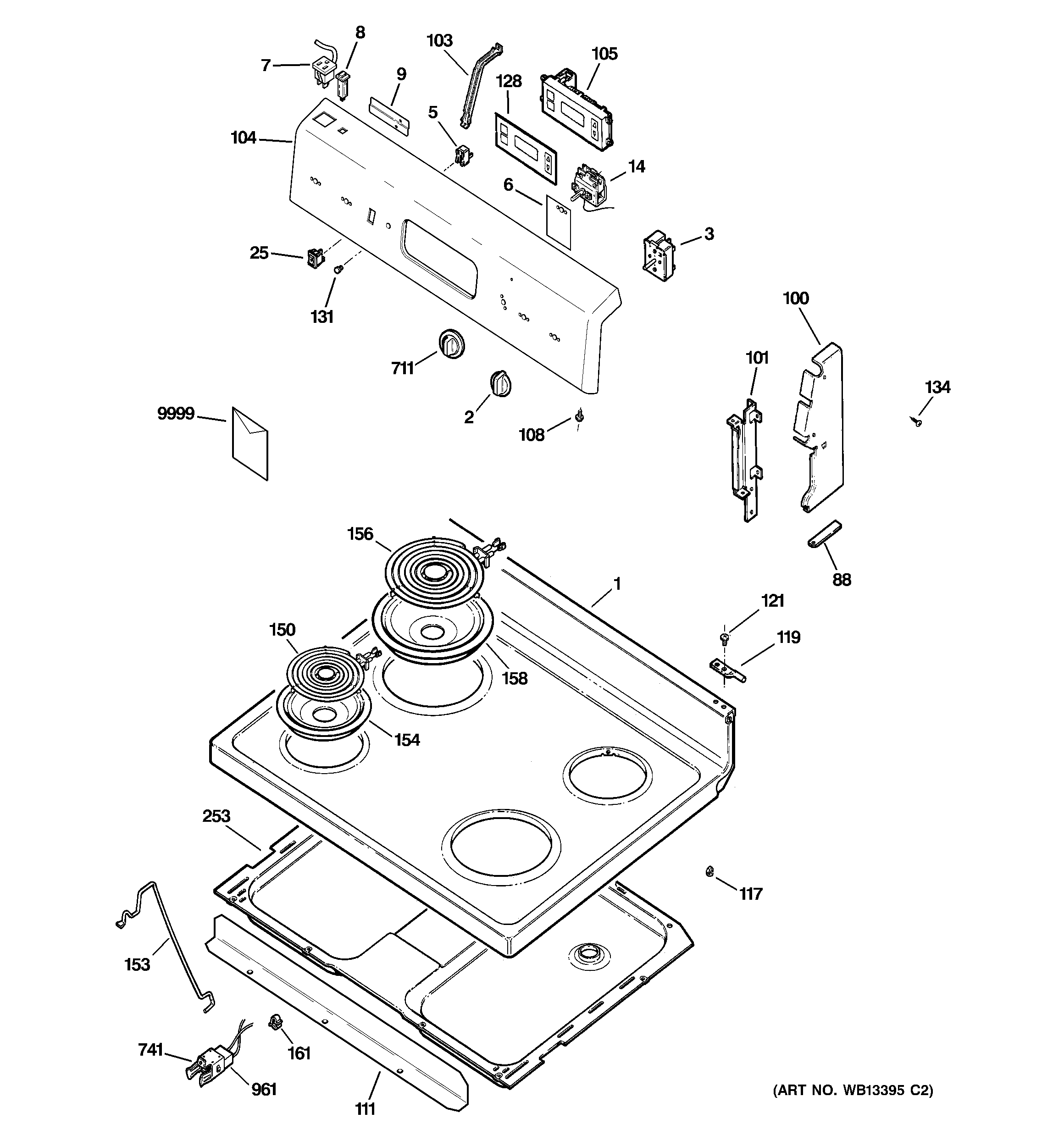 CONTROL PANEL & COOKTOP