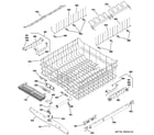 GE PDW8700J03WW upper rack assembly diagram