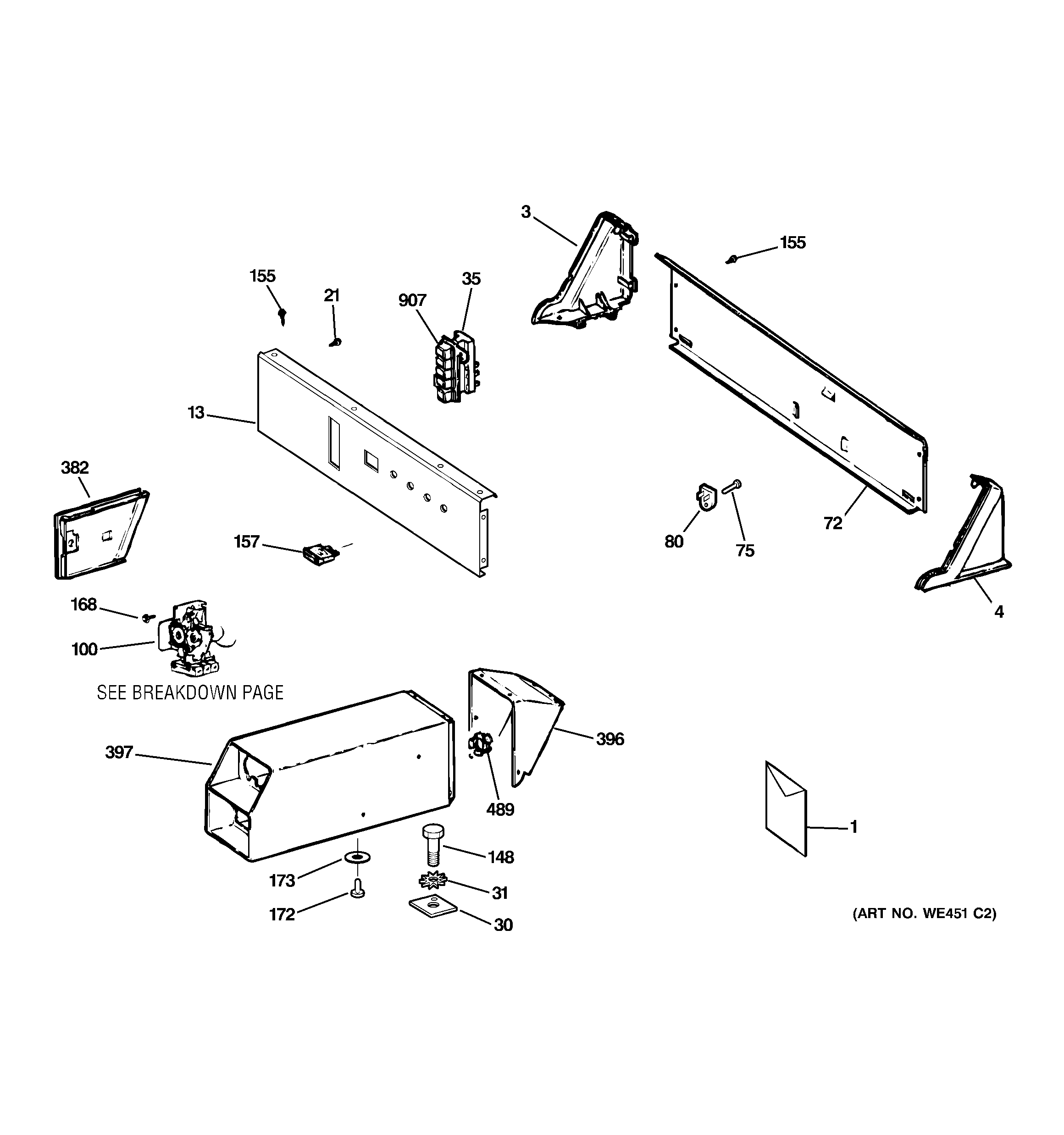 CONTROL PANEL & COIN BOX ASSEMBLY