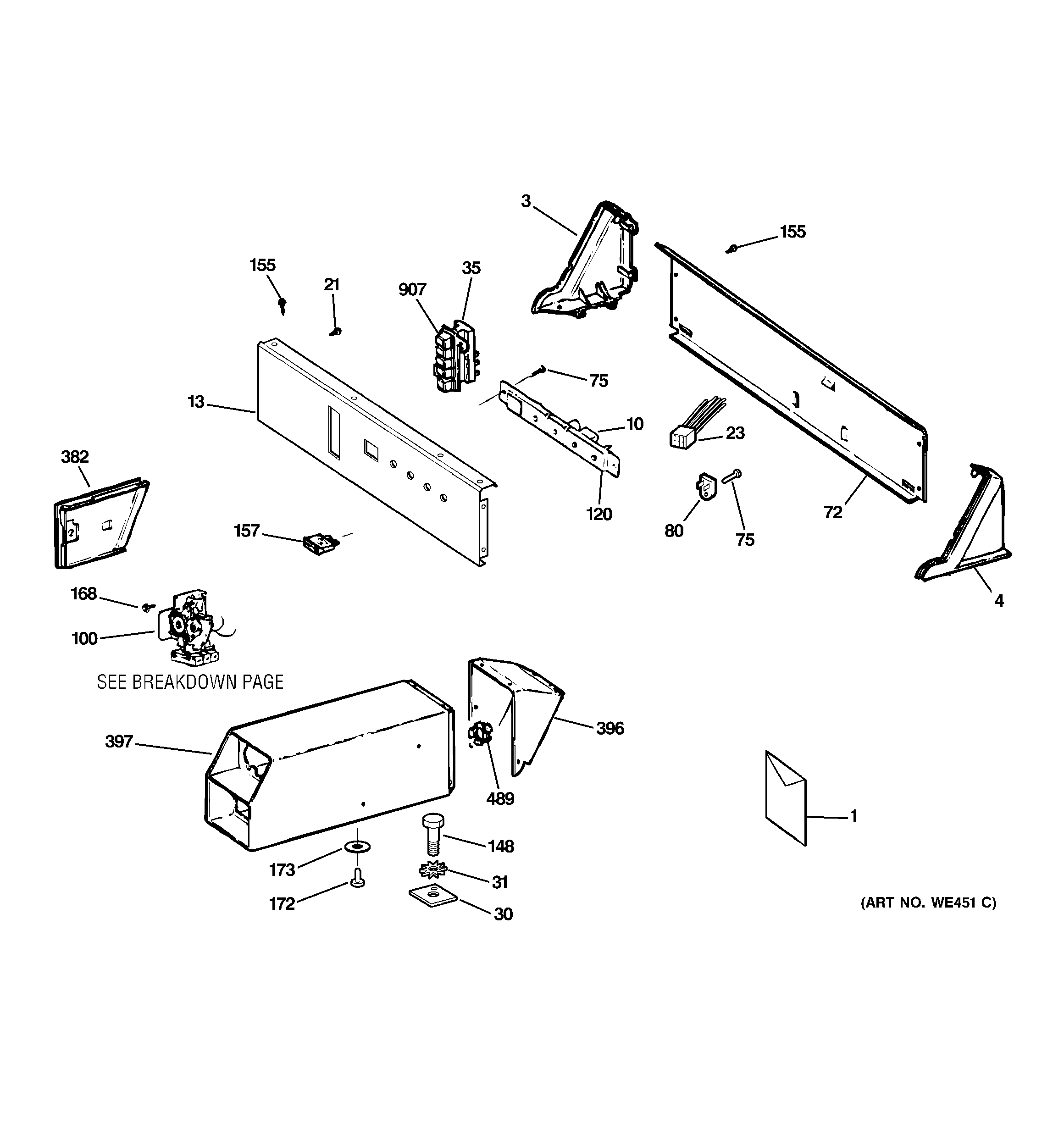 CONTROL PANEL & COIN BOX ASSEMBLY