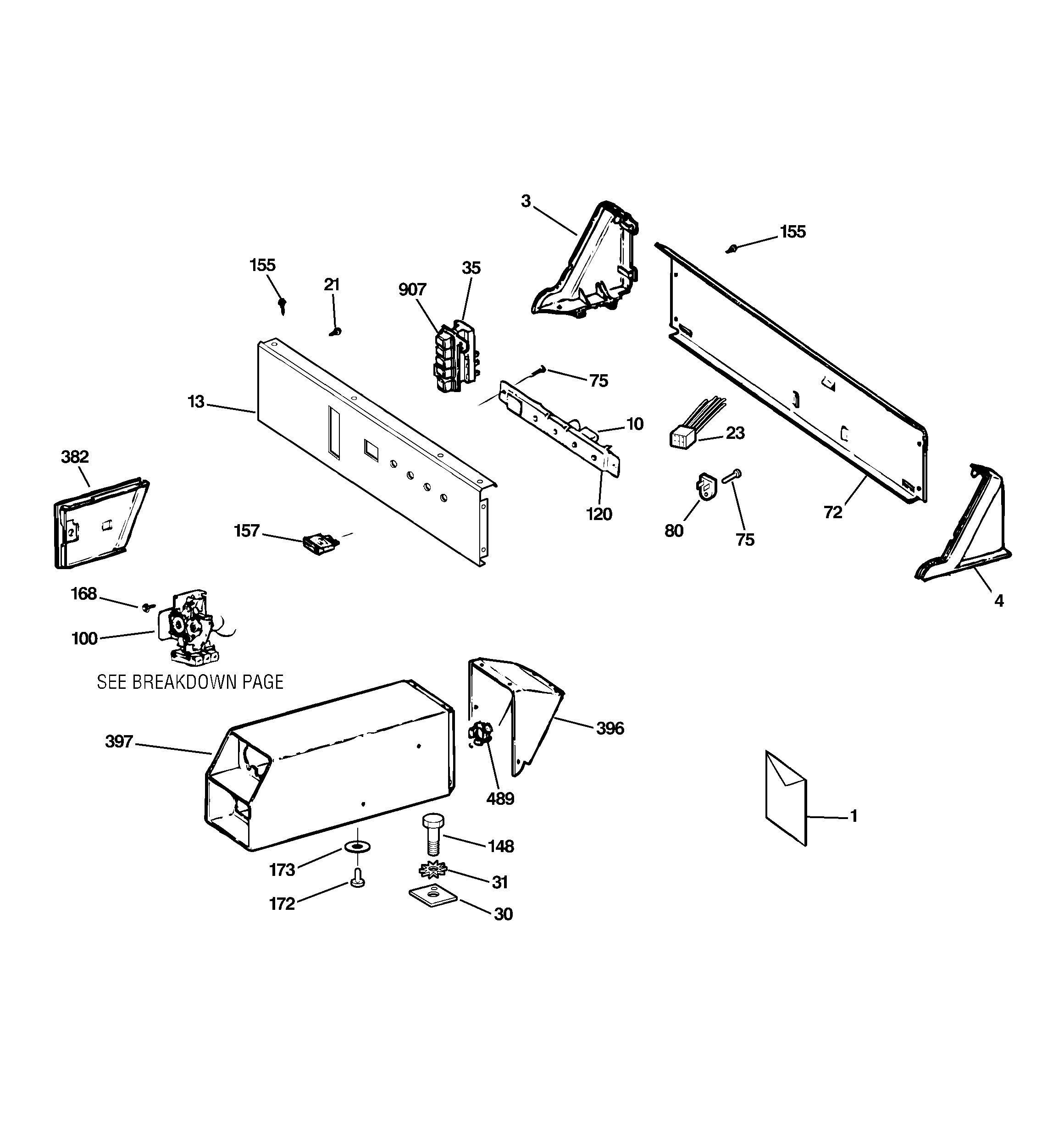 CONTROL PANEL & COIN BOX ASSEMBLY