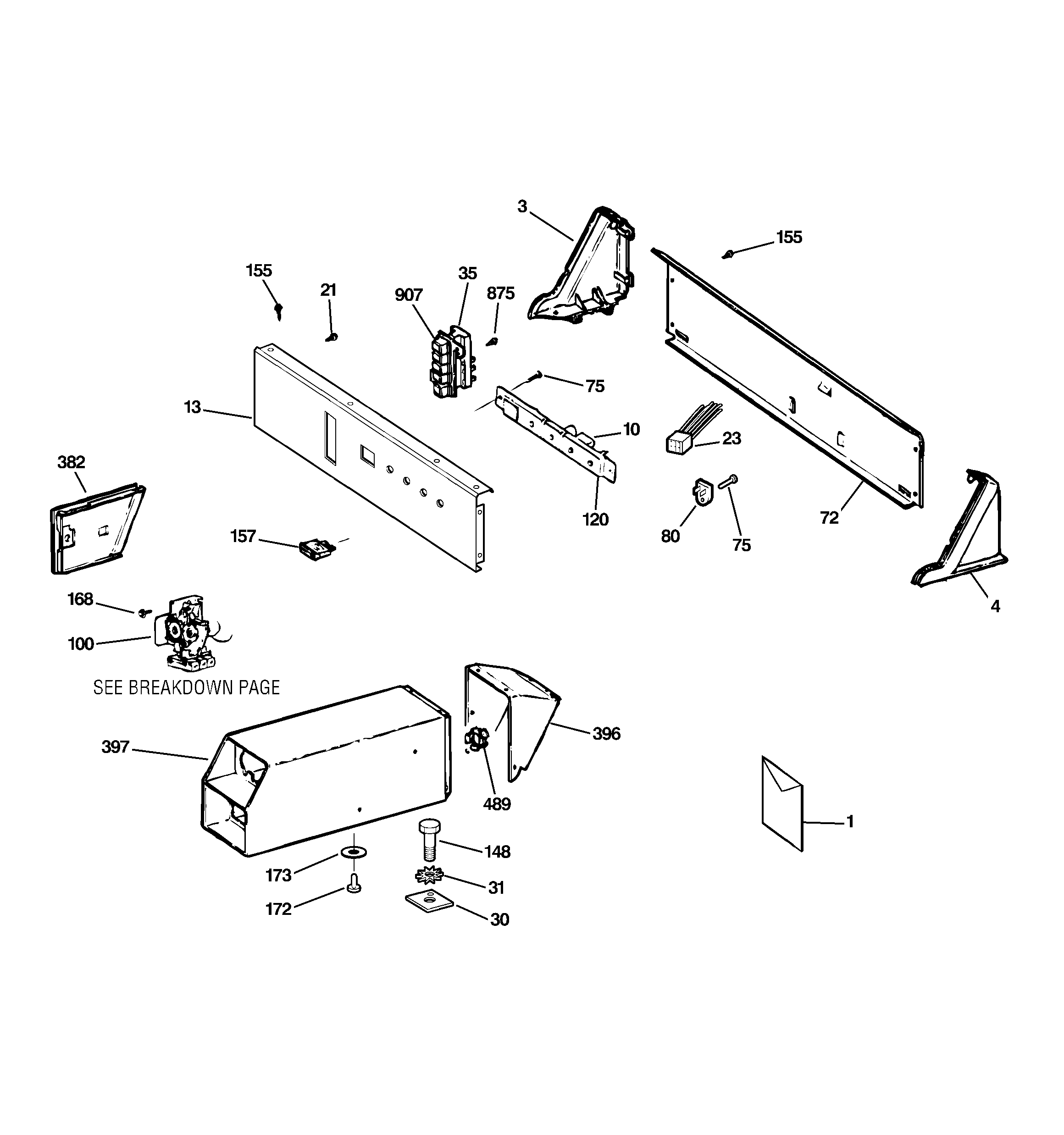 CONTROL PANEL & COIN BOX ASSEMBLY