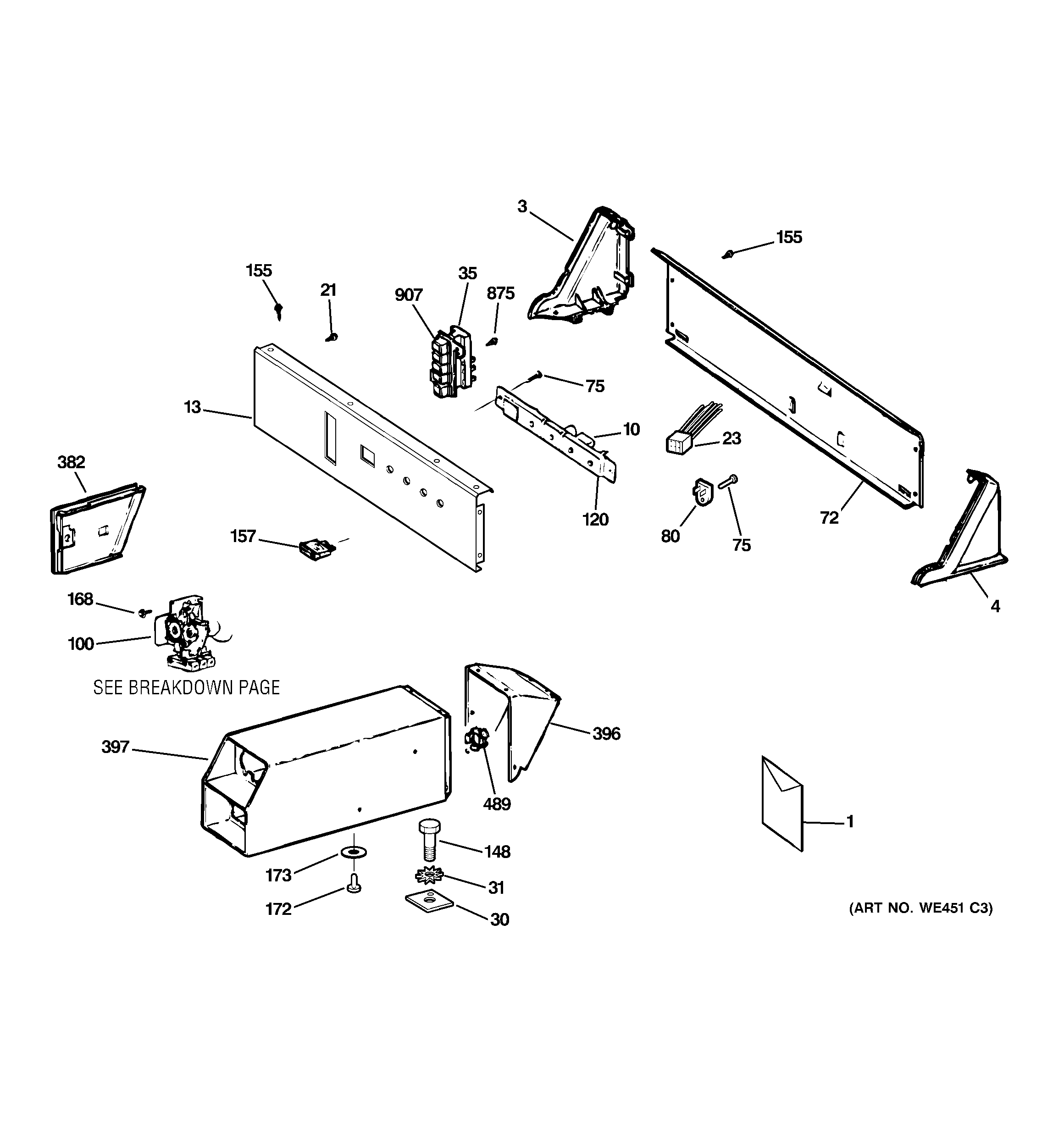 CONTROL PANEL & COIN BOX ASSEMBLY