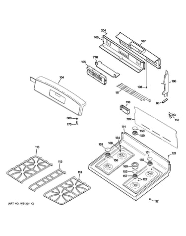 Control panel & cooktop