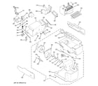 GE PCT23SGRBSS ice maker & dispenser diagram
