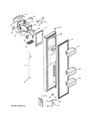 Freezer door