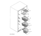 GE MCG23MIMHFBB freezer shelves diagram