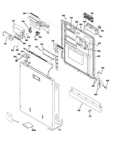Escutcheon & door assembly