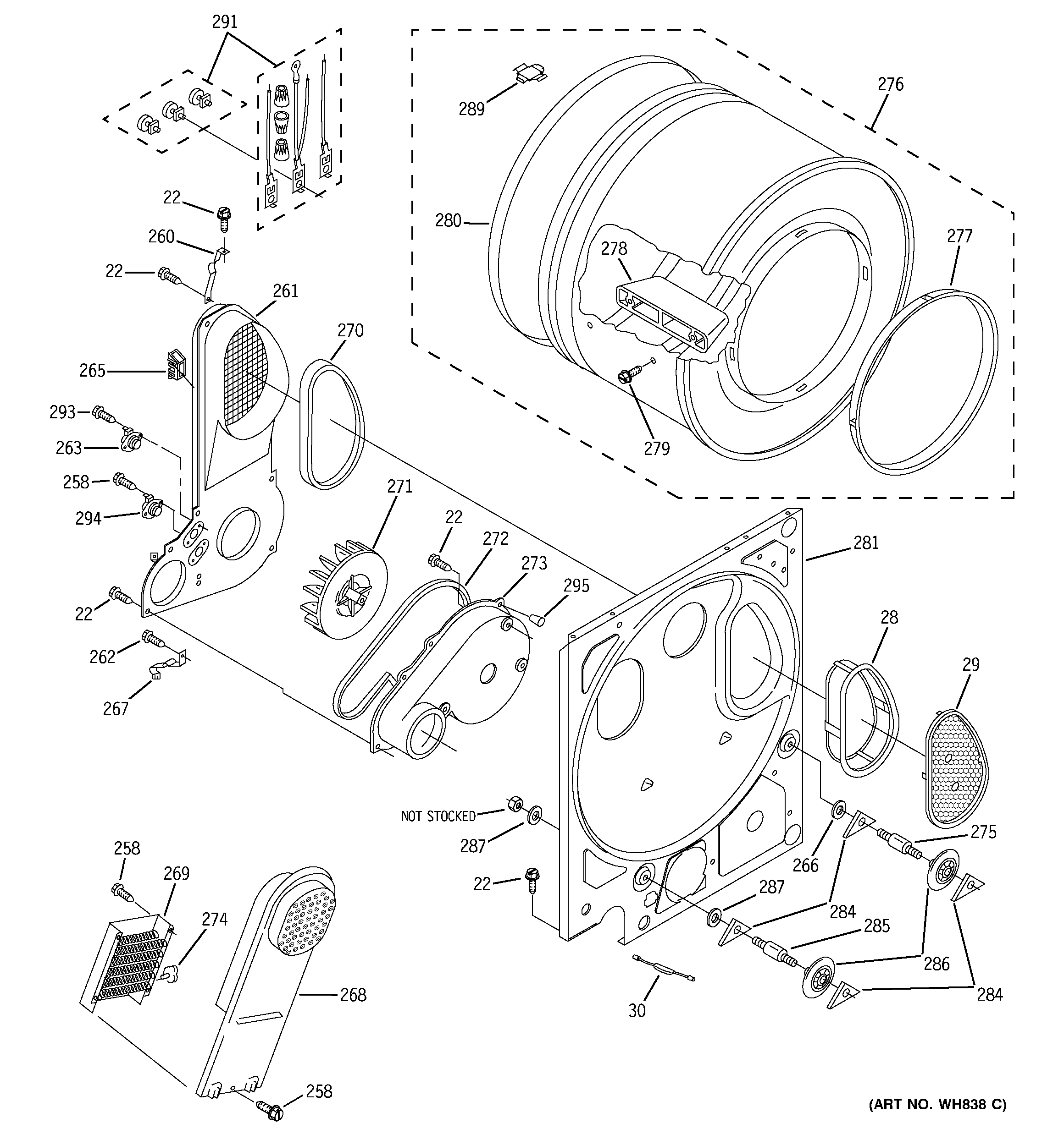 Dryer bulkhead parts