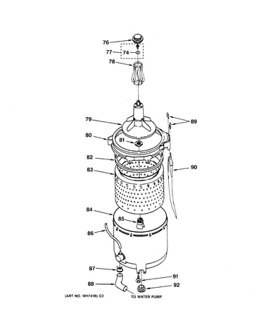 Agitator, basket & tub parts