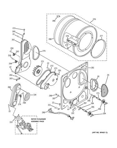 Dryer bulkhead parts