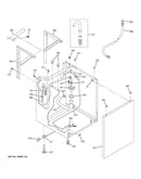 Dryer support & washer cabinet