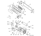 GE DNCJ440EA1WC backsplash, blower & motor assembly diagram