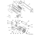 GE DNCJ440GA1WC backsplash, blower & motor assembly diagram
