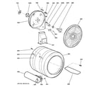 GE DNCJ440GA1WC drum diagram