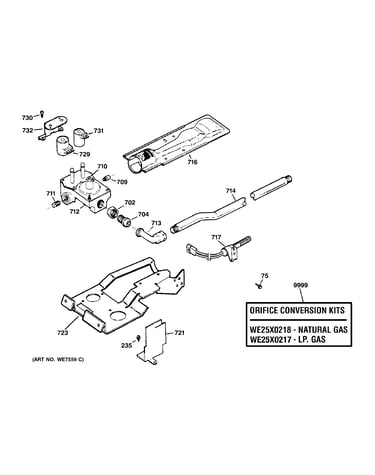 Gas valve & burner assembly