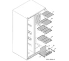 GE GSG25YBSBCWW freezer shelves diagram