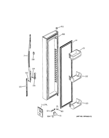 Freezer door