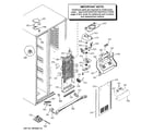 GE PSF26NGPCCC freezer section diagram