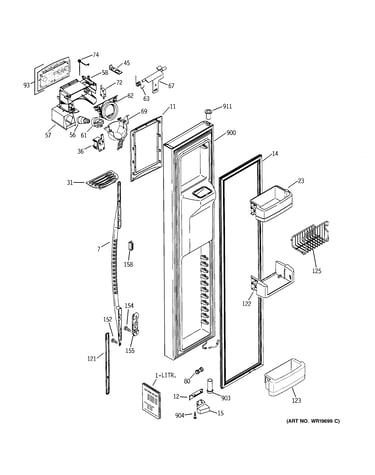 Freezer door