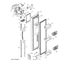 GE PSG25NGSAFBB freezer door diagram