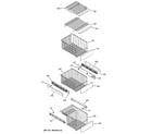 GE PSG25NGSAFBB freezer shelves diagram