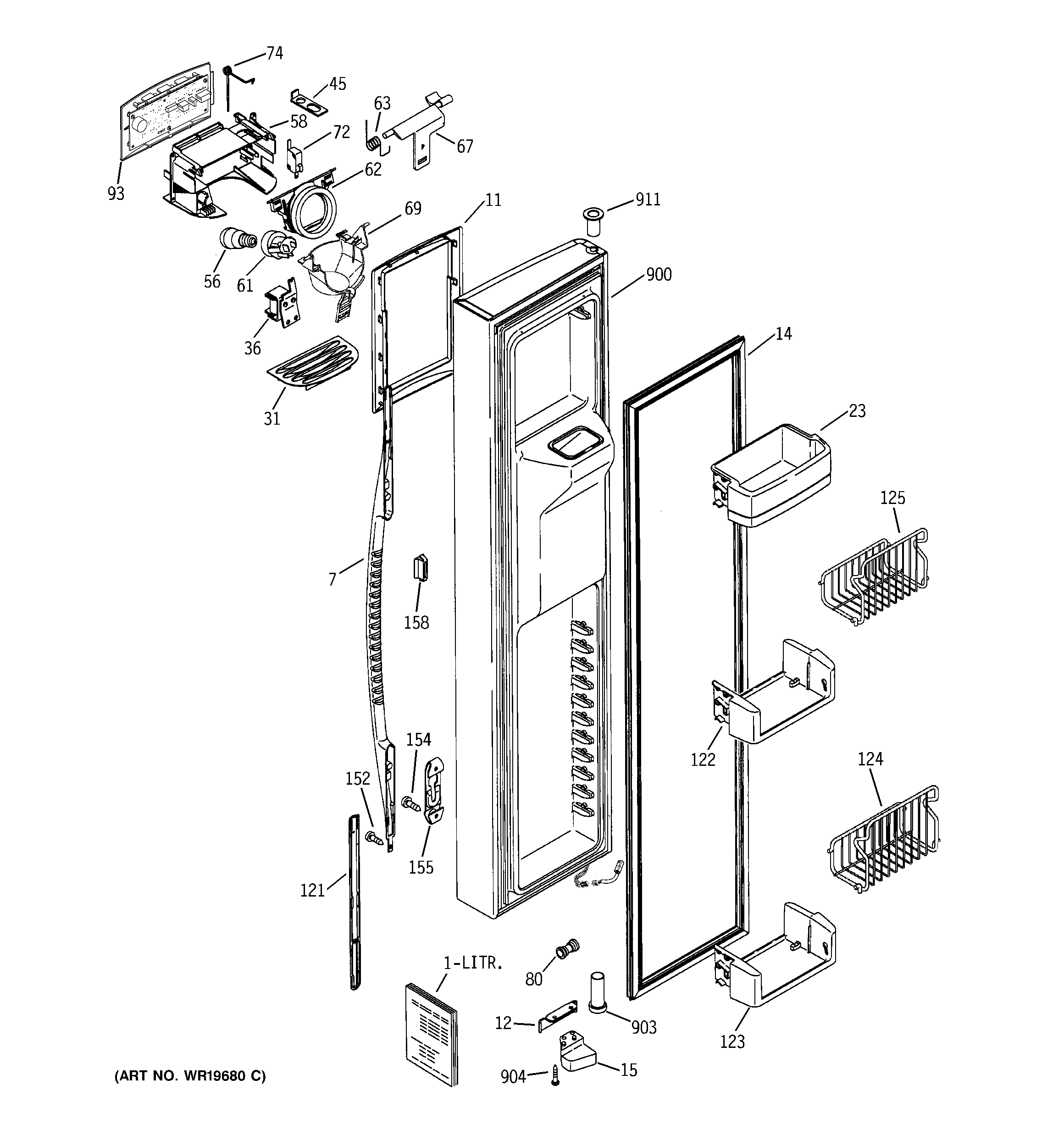 Freezer door