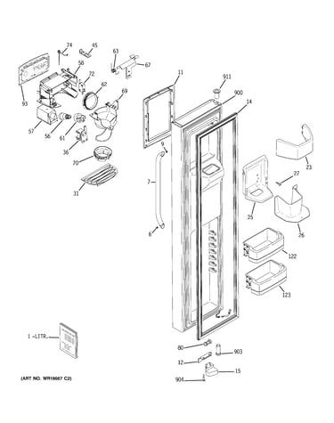 Freezer door
