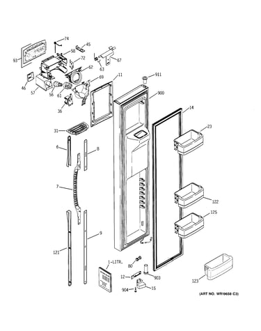 Freezer door